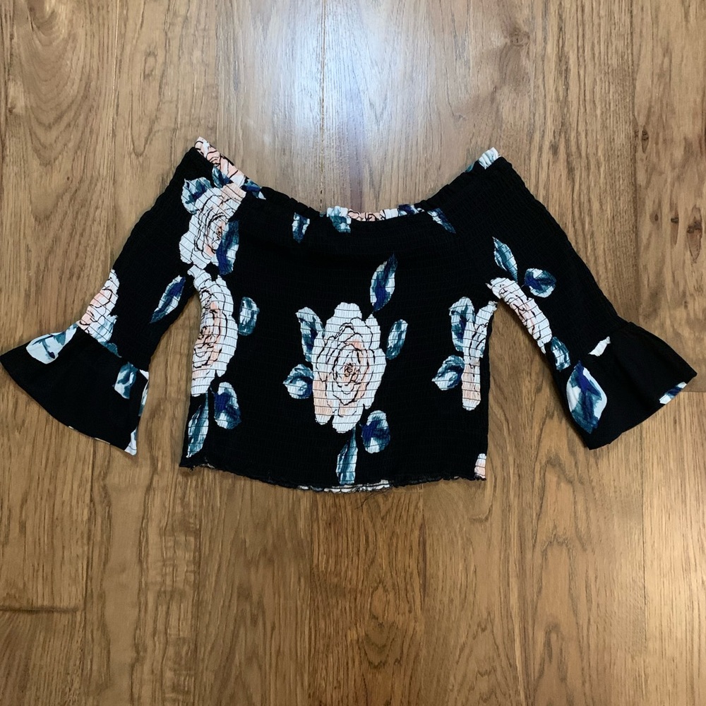 Kendall & Kylie Ruched Off the Shoulder Top